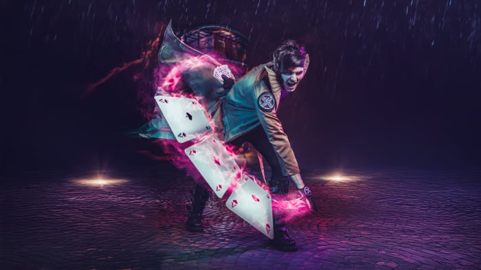 Gambit uses energy to throw playing cards
