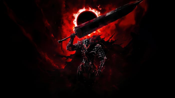 Guts from Berserk with a giant sword