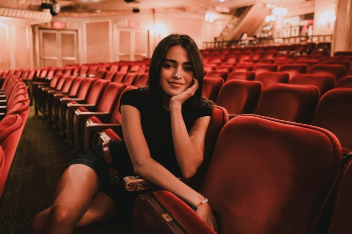 Maia Reficco sitting in a theater