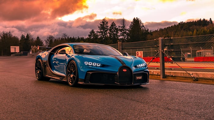 Bugatti Chiron Pur Sport on a Race Track