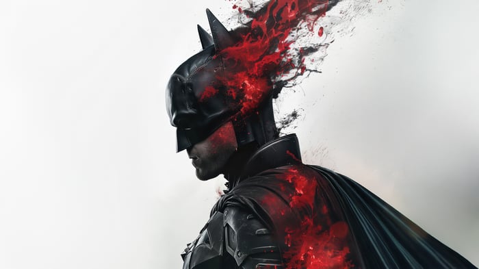 The Batman with Red Splatter Effect