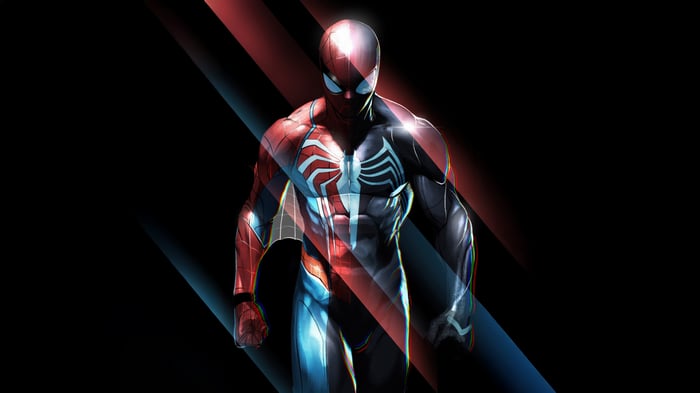 Spider-Man in a futuristic suit