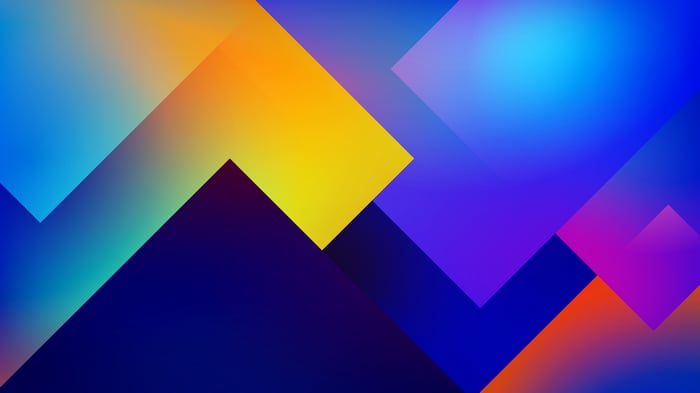 Abstract geometric shapes with gradient colors