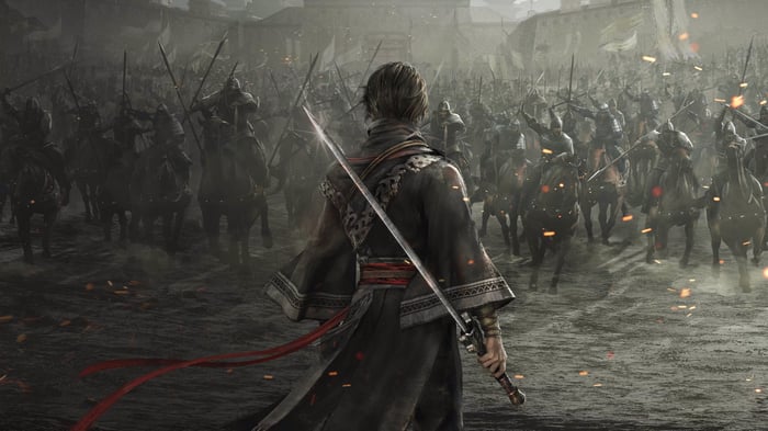Dynasty Warriors: A lone warrior faces an army