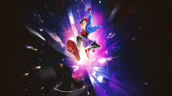 Miles Morales in a dynamic pose