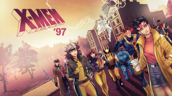 X-Men '97 characters in front of buildings