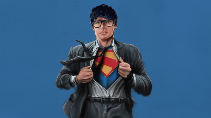Clark Kent Revealing Superman Costume