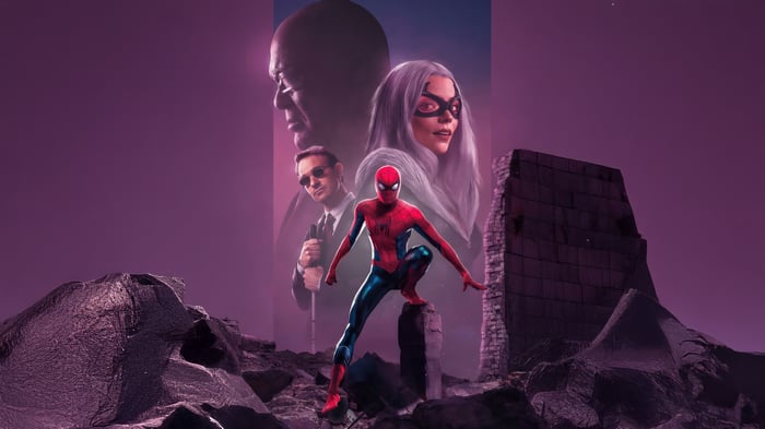 Spider-Man, Daredevil, Kingpin, and Black Cat