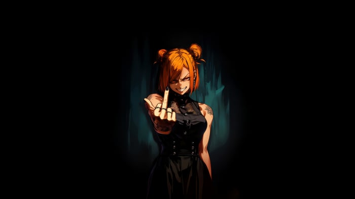 Nobara Kugisaki giving the middle finger