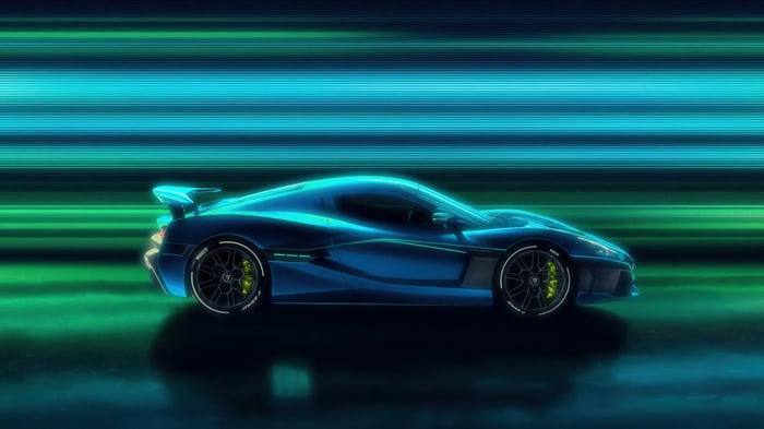 Rimac Nevera electric hypercar in motion