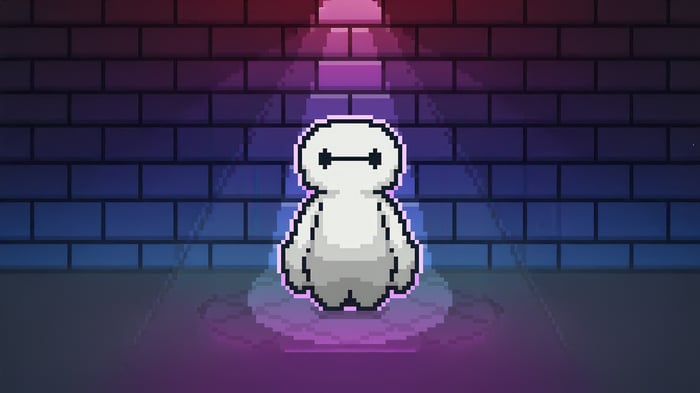 8 Bit Baymax in Pixel Art Style