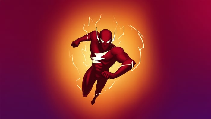 The Flash in a Heroic Leap