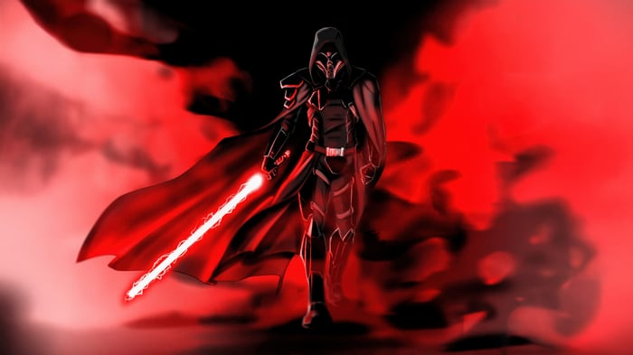 Sith Lord with Red Lightsaber