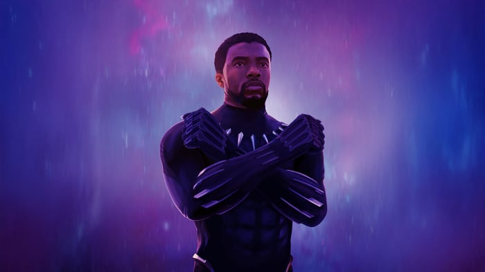 Black Panther in his iconic pose
