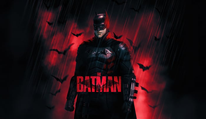 The Batman Movie Poster with Bats