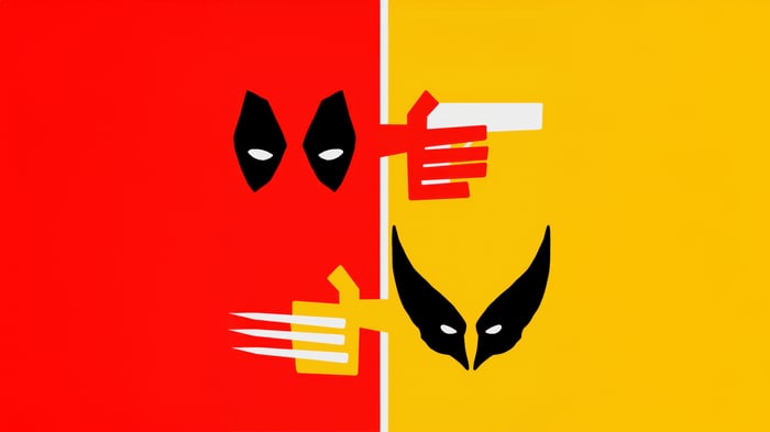 Deadpool and Wolverine Minimalist Art