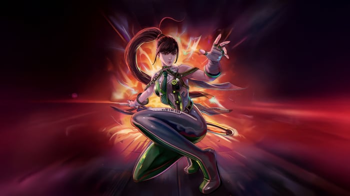 Eve from Stellar Blade Game in action pose
