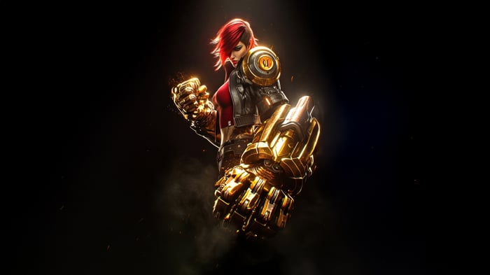 Vi in an Epic Battle Stance