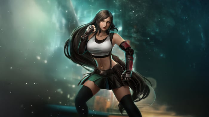 Tifa Lockhart from Final Fantasy in a fighting stance