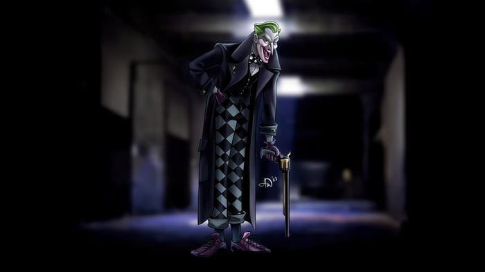 The Joker with a cane gun