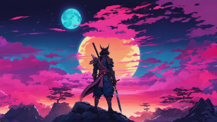 Samurai Under a Twin Moon Sky