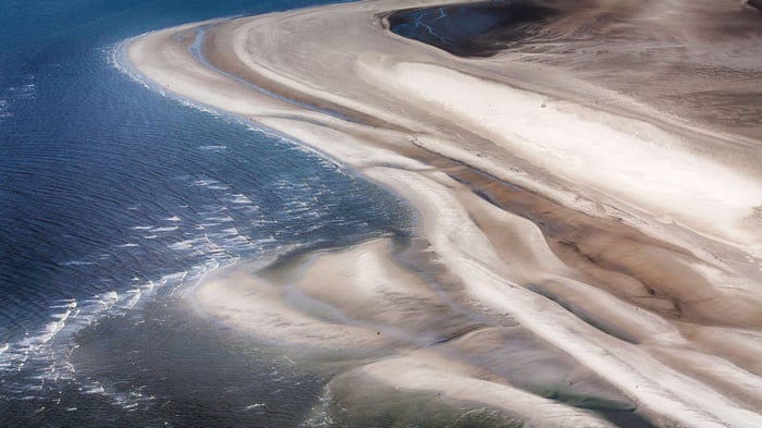 Westerhever Nationalpark Schleswig Holsteinisches Wattenmeer aerial view
