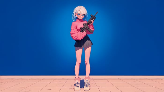 Anime girl with a rifle