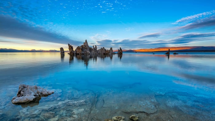 Mono Lake California Usa at Sunrise