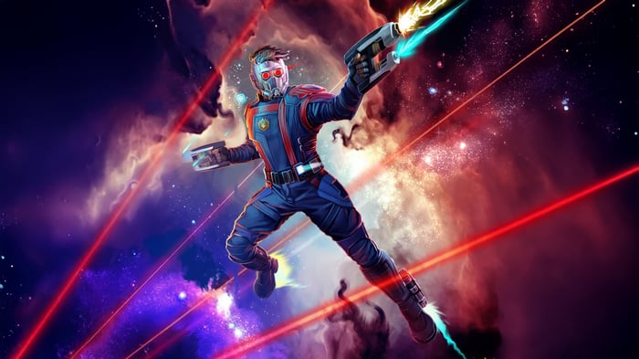 Guardians of the Galaxy Star-Lord in Action
