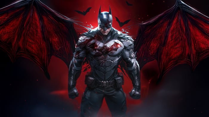 Batman with Red Wings