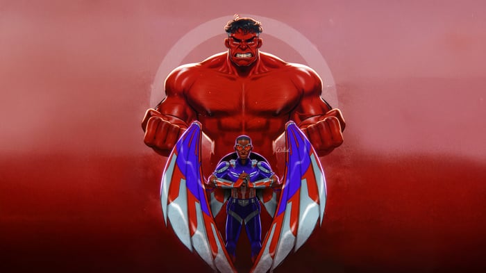 Red Hulk and Falcon