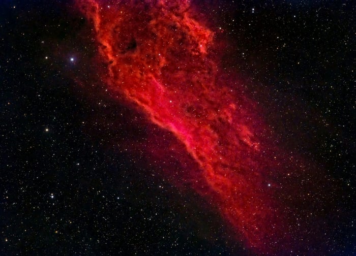 Red Nebula in Outer Space