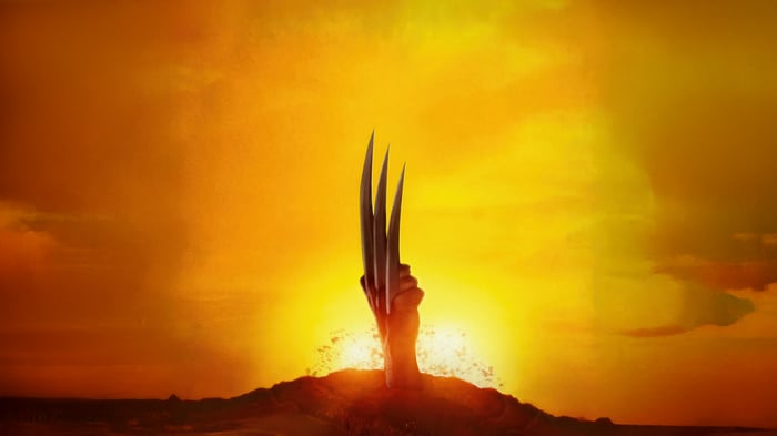 Wolverine's claws emerge from the ground