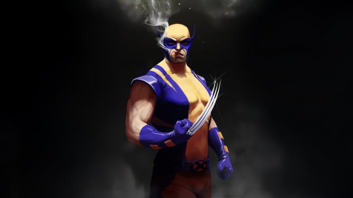 Wolverine with adamantium claws