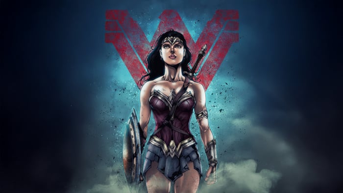 Wonder Woman with "W" Logo