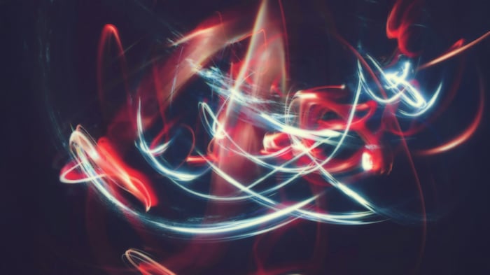 Abstract Red and White Light Trails