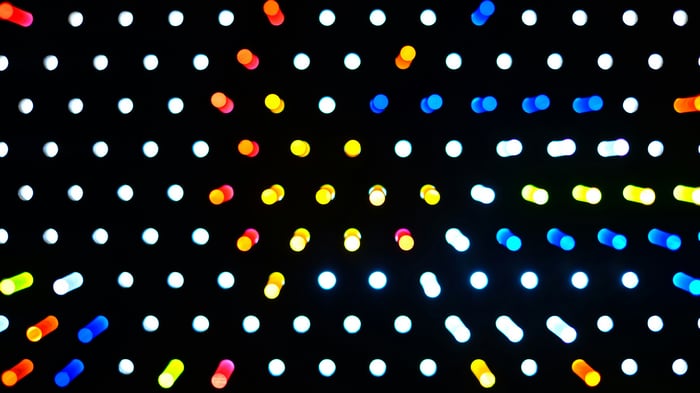 Polka Dot Neon Colors Abstract Light Display
