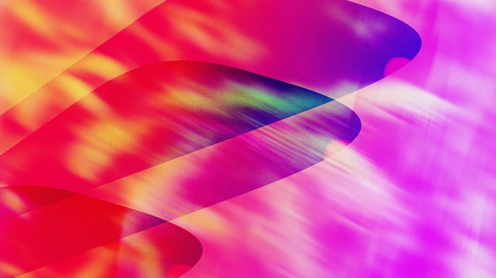 Wavy Abstract Pink and Red Background
