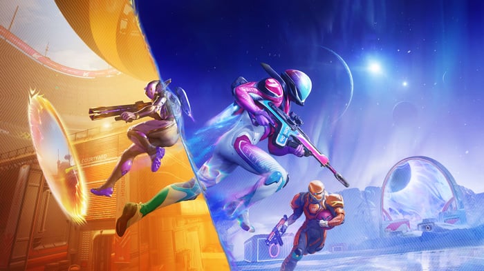 Splitgate 2 Characters in Sci-Fi Arena and Space