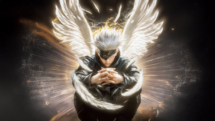 Satoru Gojo The Honored One with Angelic Wings