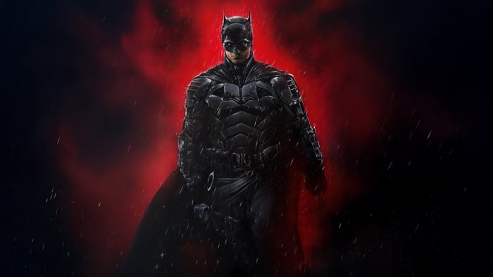 The Batman in Black Suit