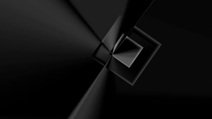 Monochrome abstract geometric shapes with light and shadow
