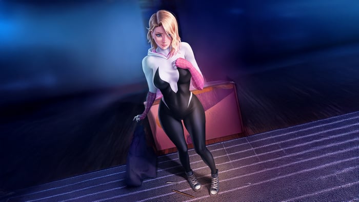 Gwen Stacy in Spider-Gwen Costume