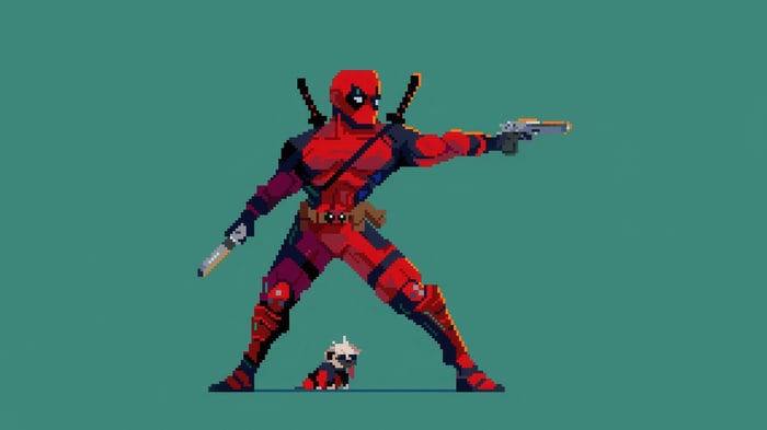 Deadpool 8 Bit Pixel Art
