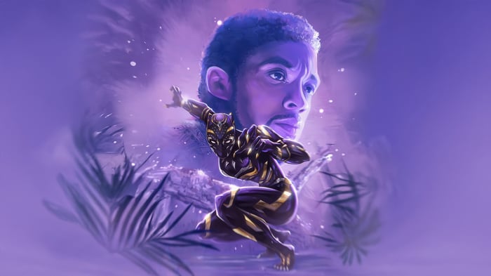 Black Panther Rises with Chadwick Boseman Portrait