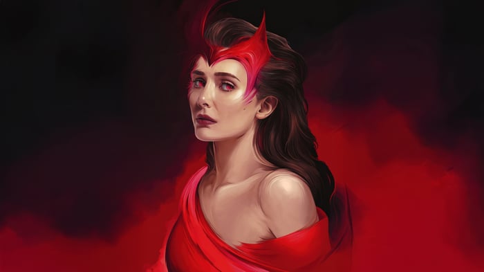 Scarlet Witch with Red Headpiece and Dress