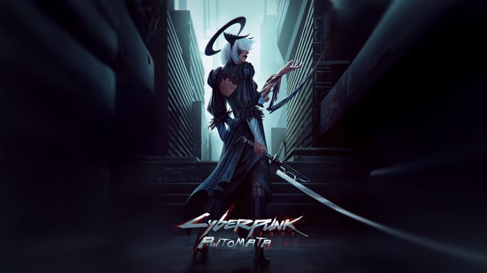 Cyberpunk 2077 x Nier Automata Crossover Art