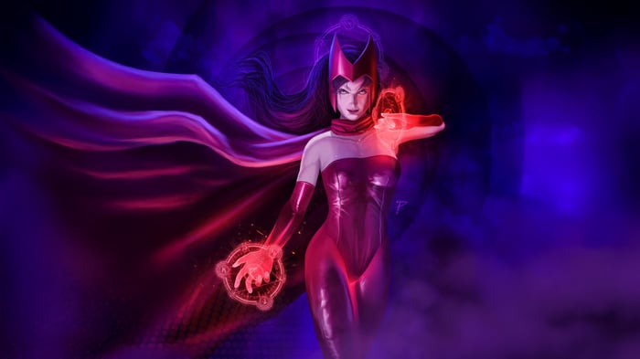 Scarlet Witch Power Up with Red Energy