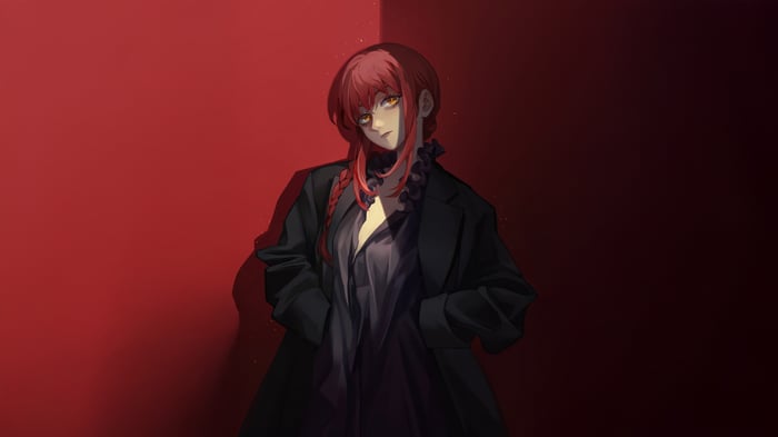 Makima from Chainsaw Man in a dark outfit