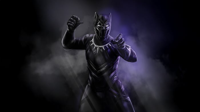 Black Panther Rises in Smoke